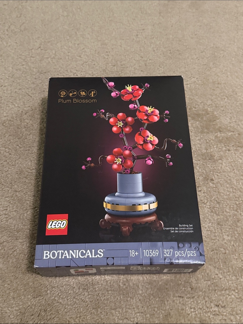 LEGO Icons Plum Blossom Flower Dcor Display Set